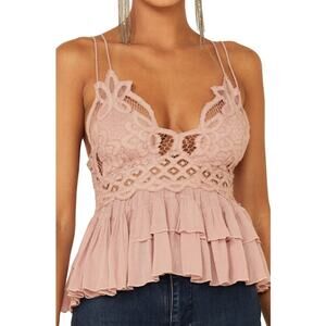 Free People Pink Adella Camisole Top Size Small
